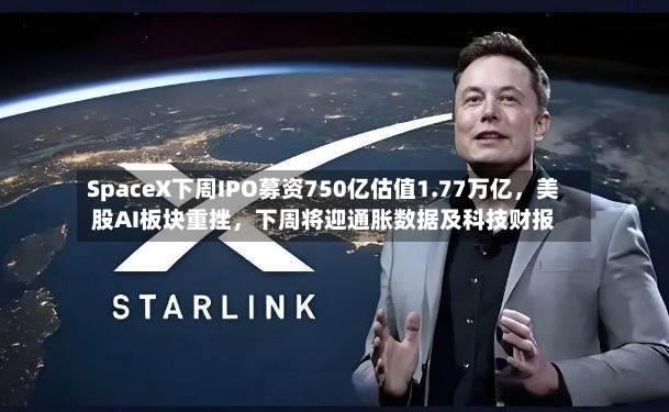 SpaceX下周IPO募资750亿估值1.77万亿，美股AI板块重挫	，下周将迎通胀数据及科技财报-第2张图片