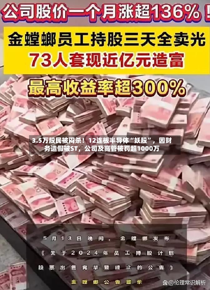 3.5万股民被闷杀！12连板半导体“妖股	”，因财务造假被ST	，公司及高管被罚超1000万-第3张图片