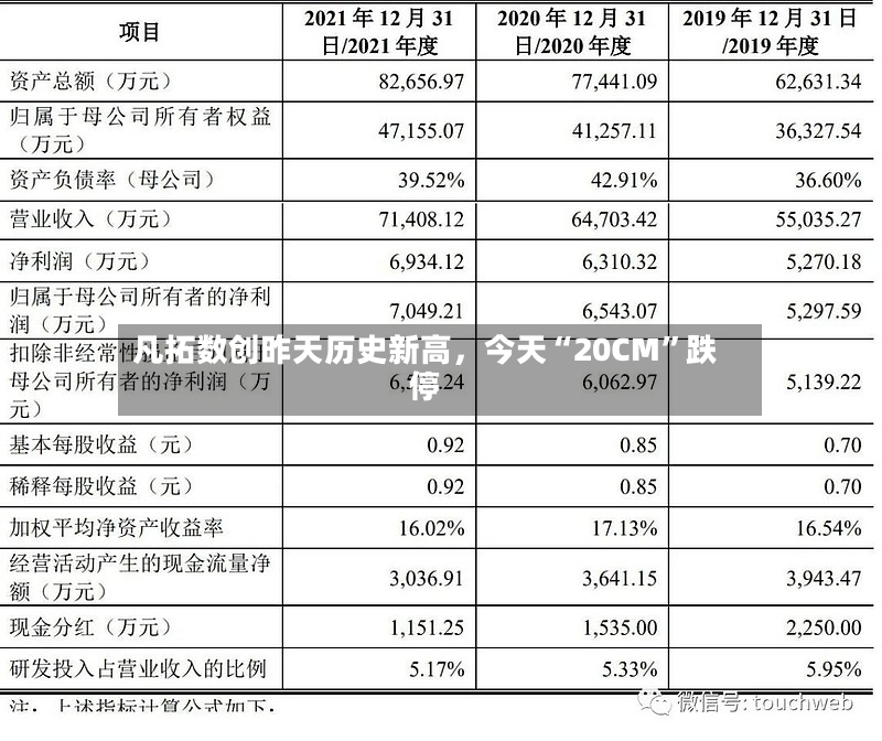 凡拓数创昨天历史新高	，今天“20CM”跌停-第3张图片