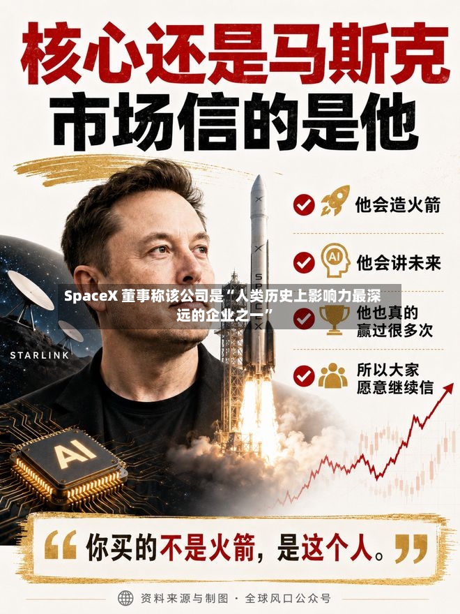 SpaceX 董事称该公司是“人类历史上影响力最深远的企业之一	”-第3张图片