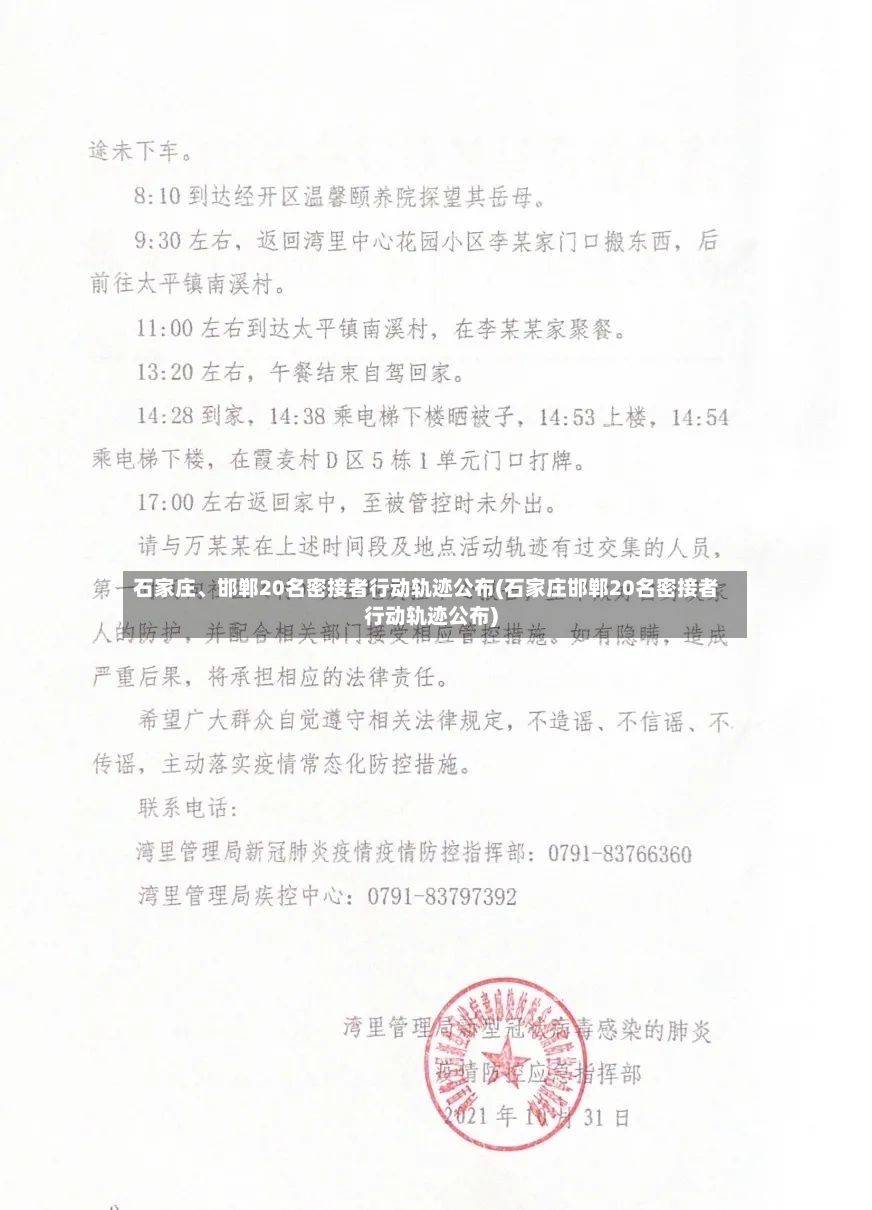 石家庄、邯郸20名密接者行动轨迹公布(石家庄邯郸20名密接者行动轨迹公布)-第2张图片