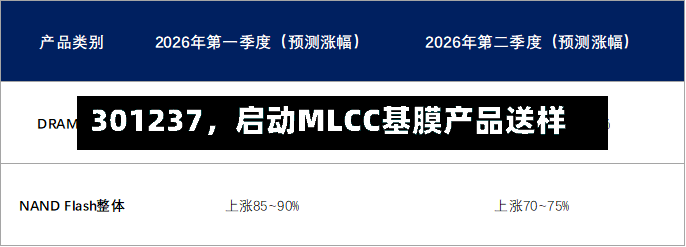301237	，启动MLCC基膜产品送样-第2张图片