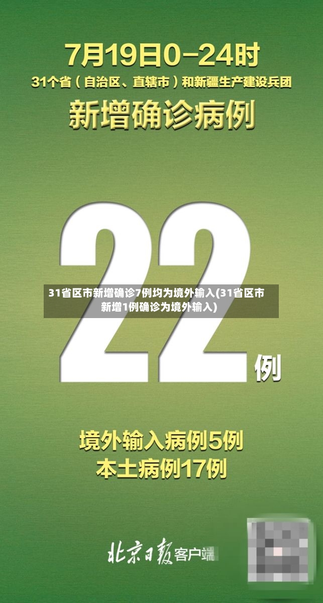 31省区市新增确诊7例均为境外输入(31省区市新增1例确诊为境外输入)-第2张图片
