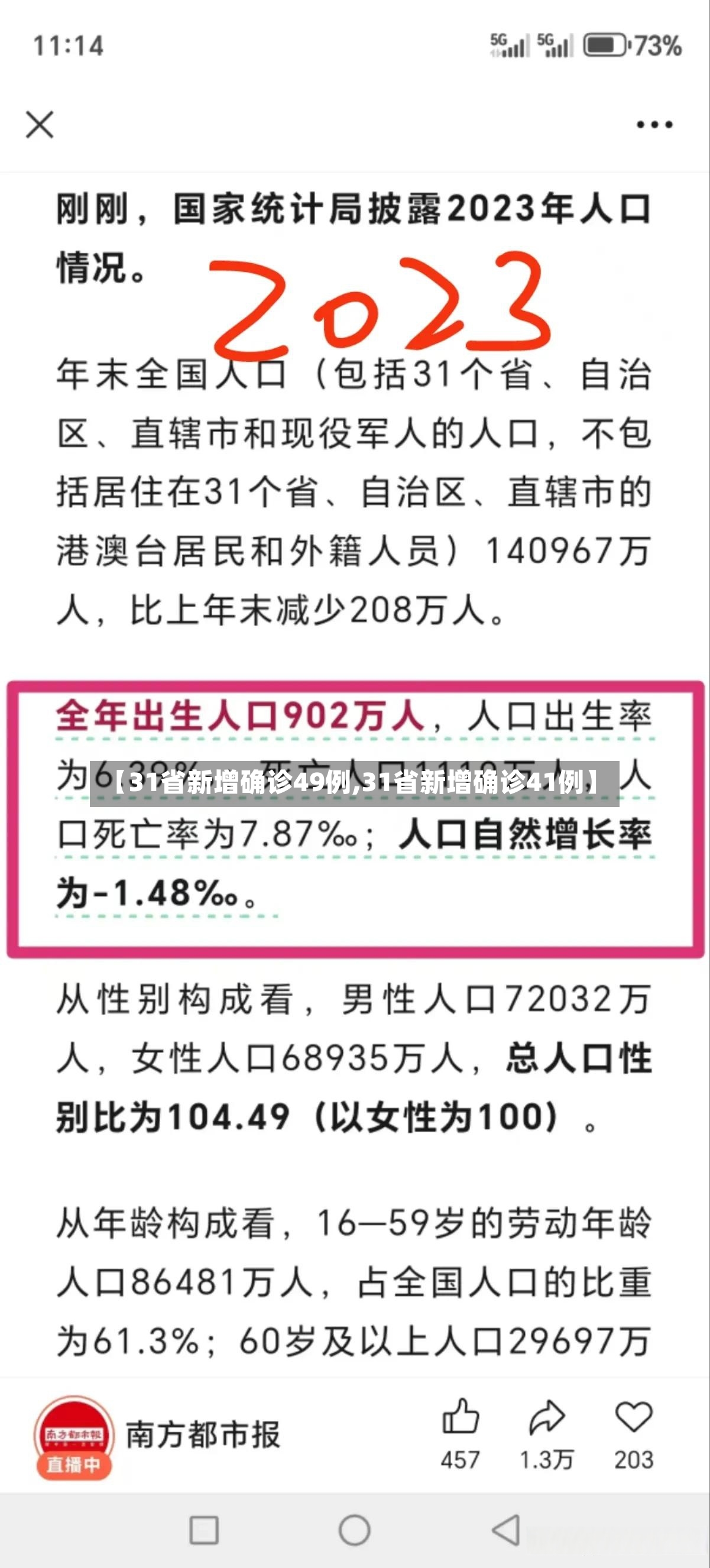 【31省新增确诊49例,31省新增确诊41例】
