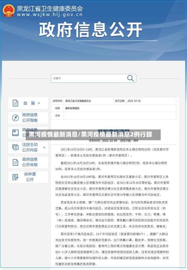 黑河疫情最新消息/黑河疫情最新消息2例行踪-第2张图片