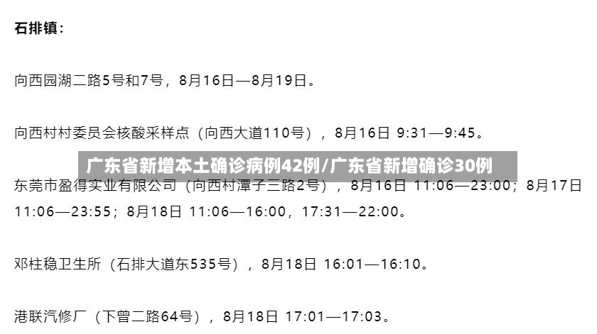 广东省新增本土确诊病例42例/广东省新增确诊30例-第2张图片
