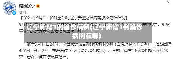 辽宁新增1例确诊病例(辽宁新增1例确诊病例在哪)-第2张图片