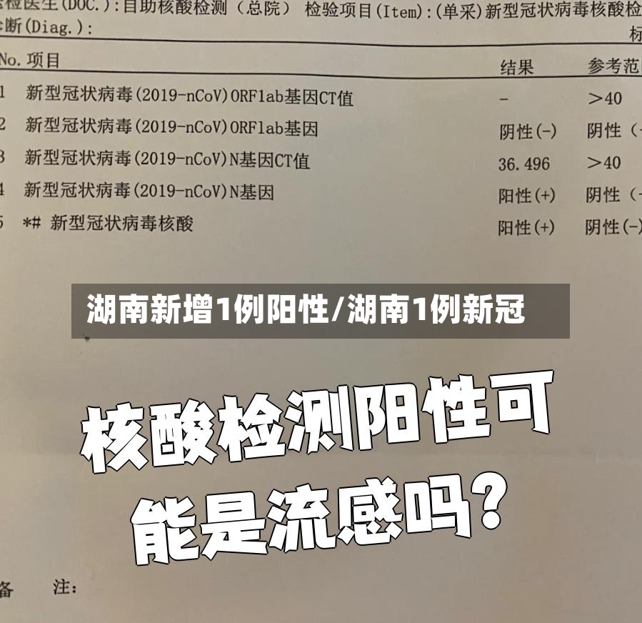 湖南新增1例阳性/湖南1例新冠-第3张图片