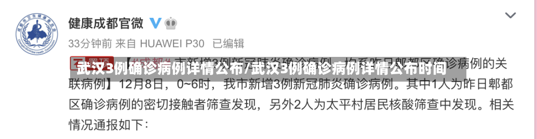 武汉3例确诊病例详情公布/武汉3例确诊病例详情公布时间