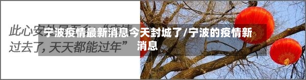 宁波疫情最新消息今天封城了/宁波的疫情新消息-第3张图片