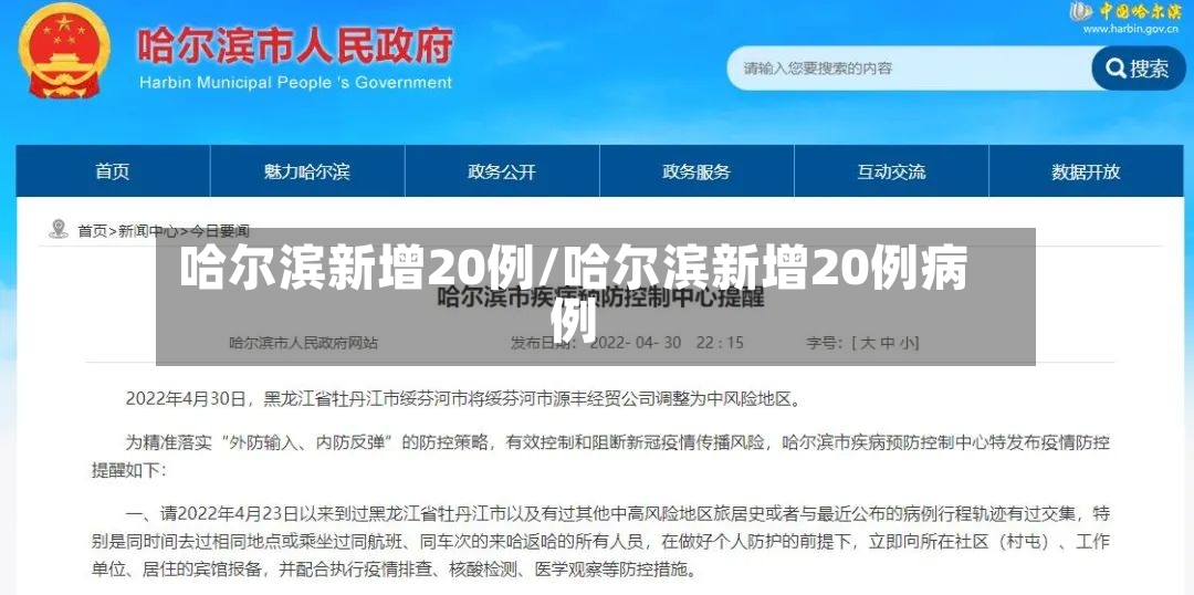 哈尔滨新增20例/哈尔滨新增20例病例