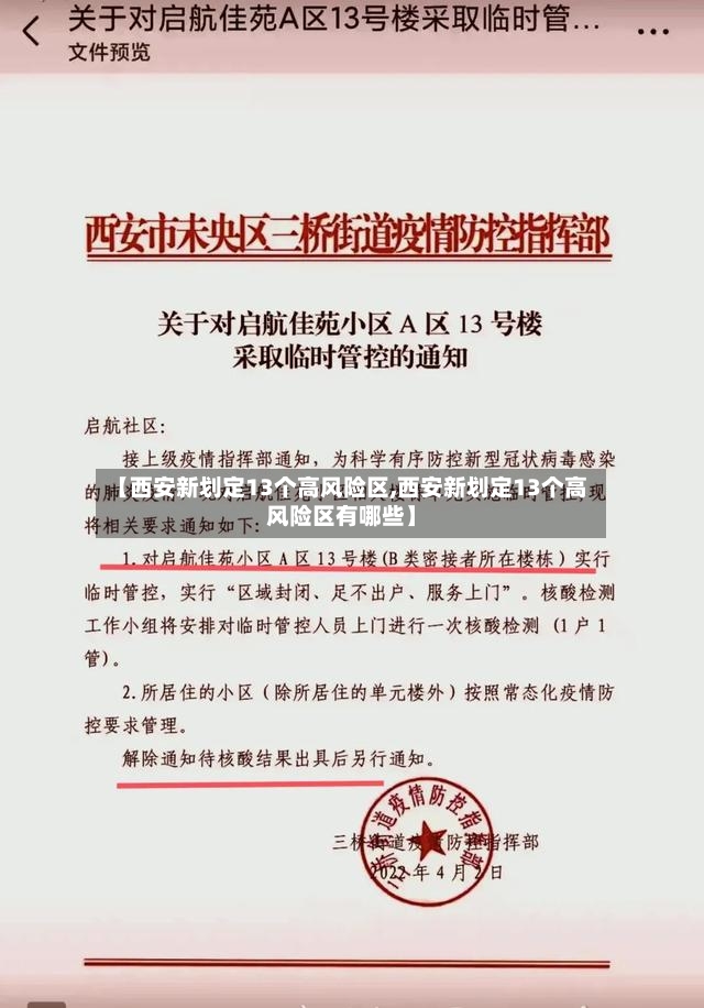 【西安新划定13个高风险区,西安新划定13个高风险区有哪些】