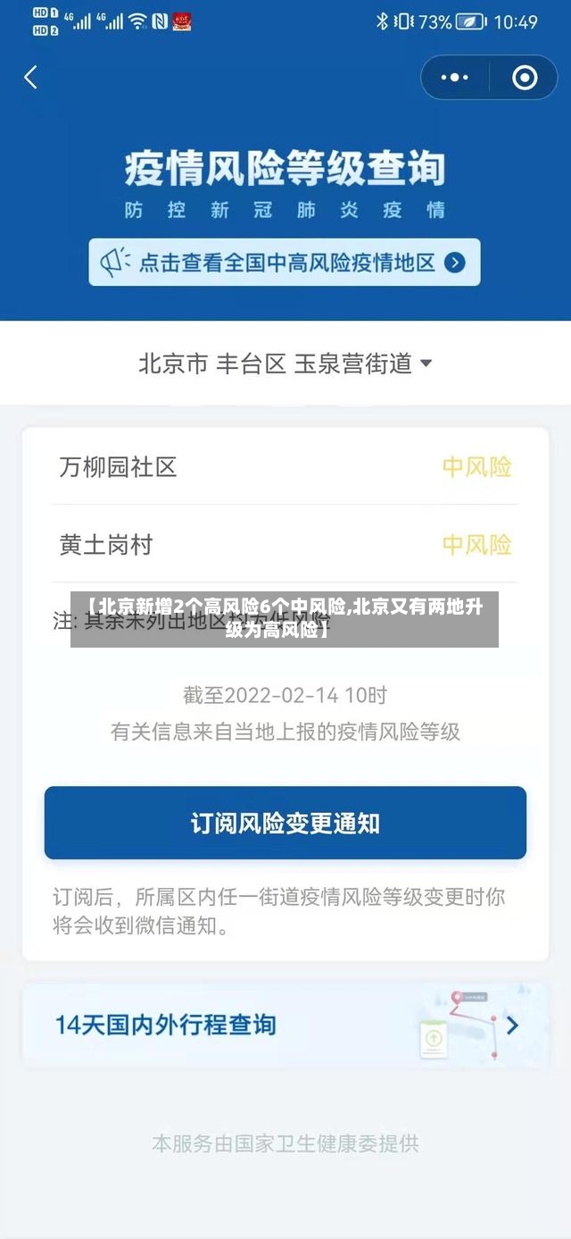 【北京新增2个高风险6个中风险,北京又有两地升级为高风险】