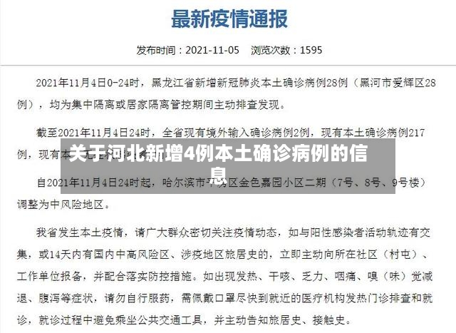 关于河北新增4例本土确诊病例的信息-第2张图片