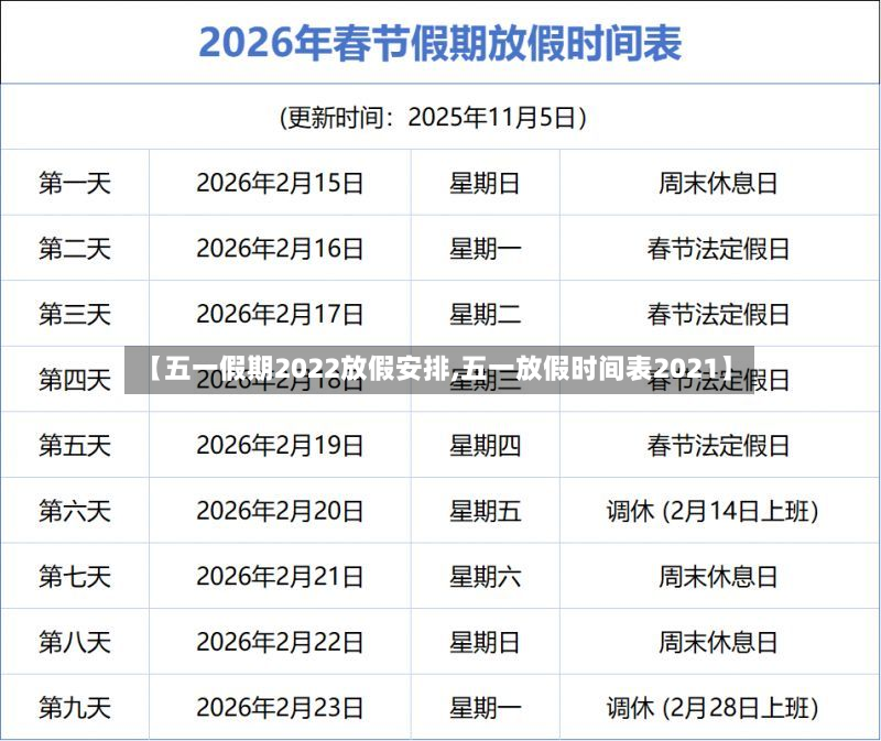 【五一假期2022放假安排,五一放假时间表2021】