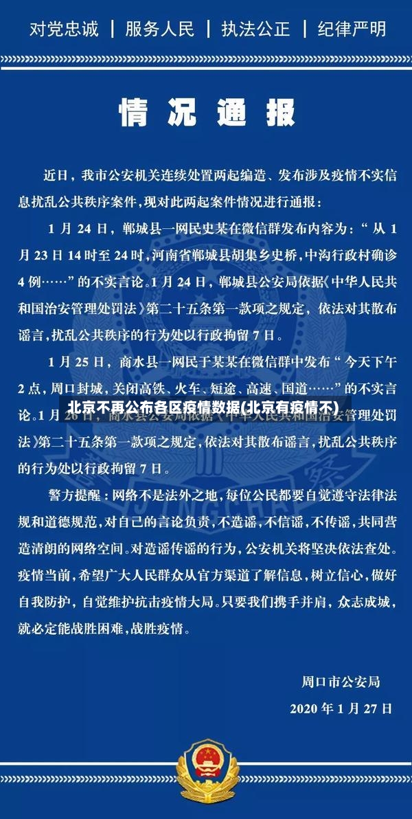 北京不再公布各区疫情数据(北京有疫情不)
