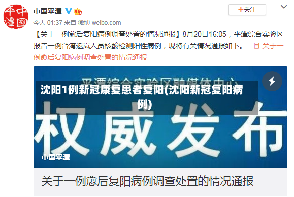 沈阳1例新冠康复患者复阳(沈阳新冠复阳病例)-第2张图片