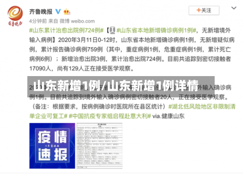 山东新增1例/山东新增1例详情-第2张图片