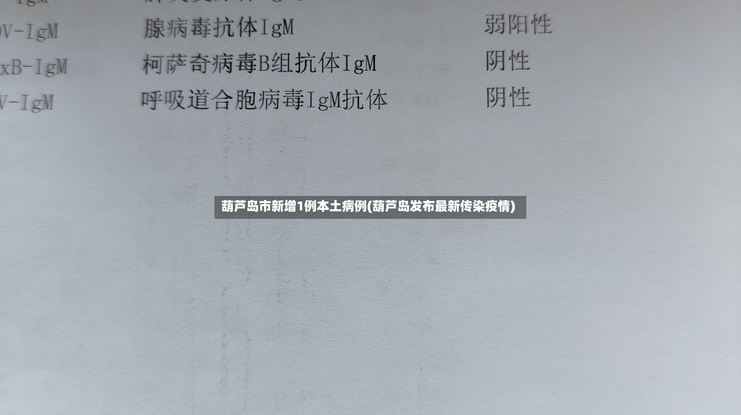 葫芦岛市新增1例本土病例(葫芦岛发布最新传染疫情)
