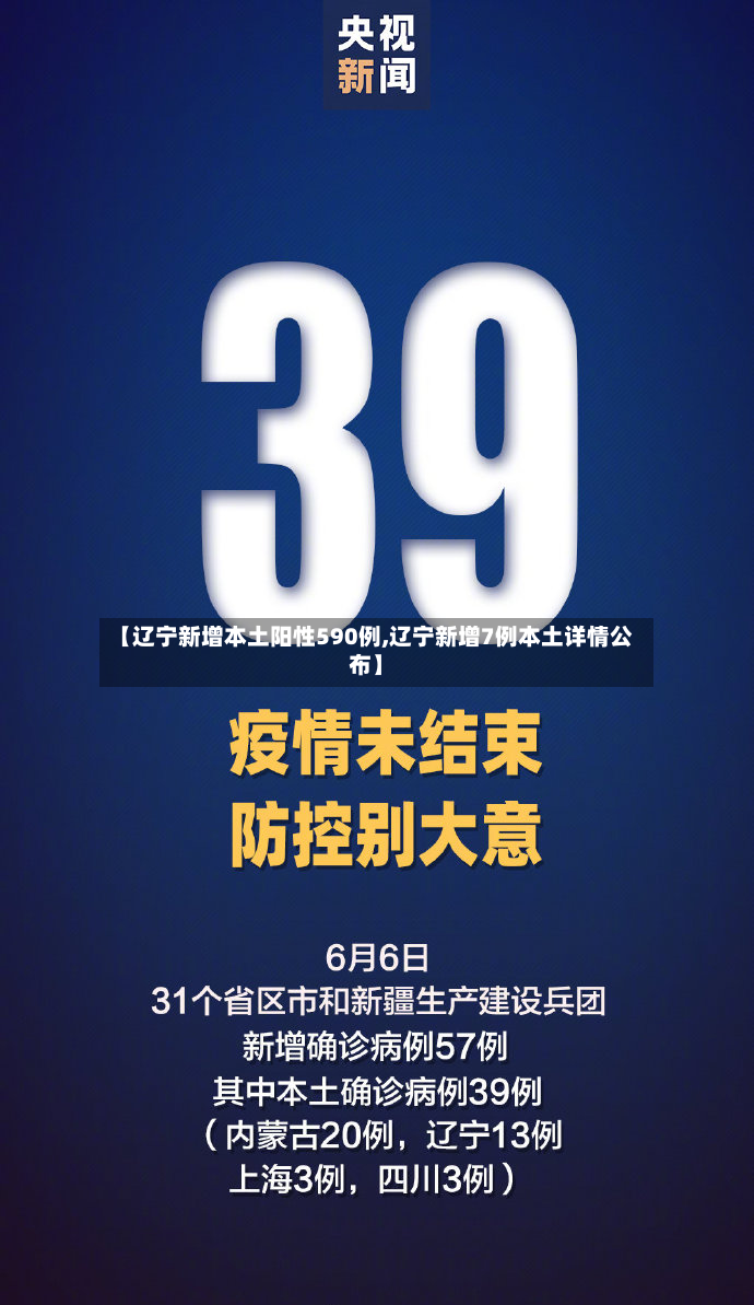 【辽宁新增本土阳性590例,辽宁新增7例本土详情公布】