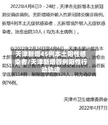 天津新增45例本土阳性感染者/天津新增四例阳性行动轨迹-第2张图片