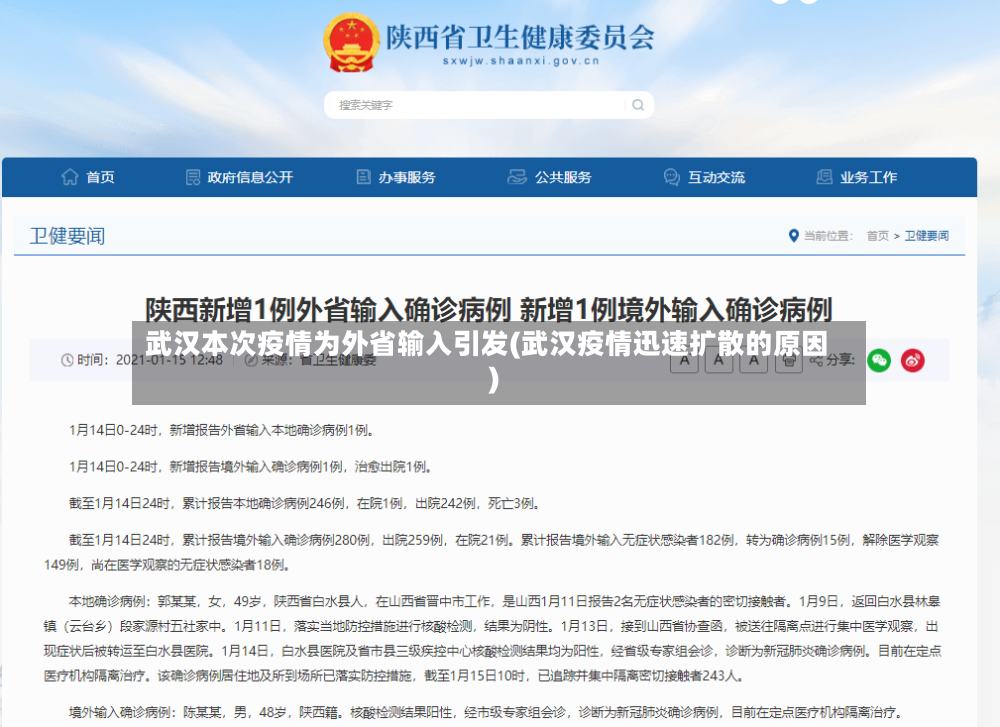 武汉本次疫情为外省输入引发(武汉疫情迅速扩散的原因)-第2张图片