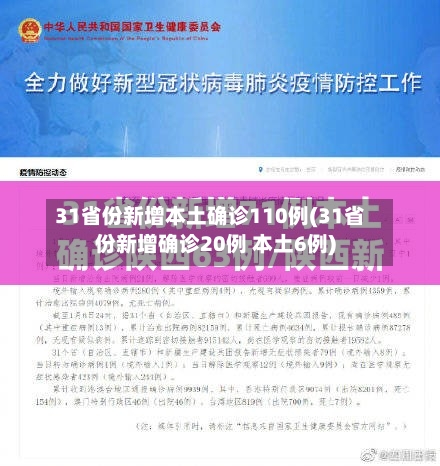 31省份新增本土确诊110例(31省份新增确诊20例 本土6例)-第3张图片