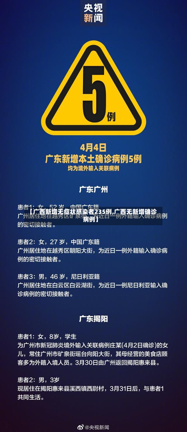 【广西新增无症状感染者235例,广西无新增确诊病例】