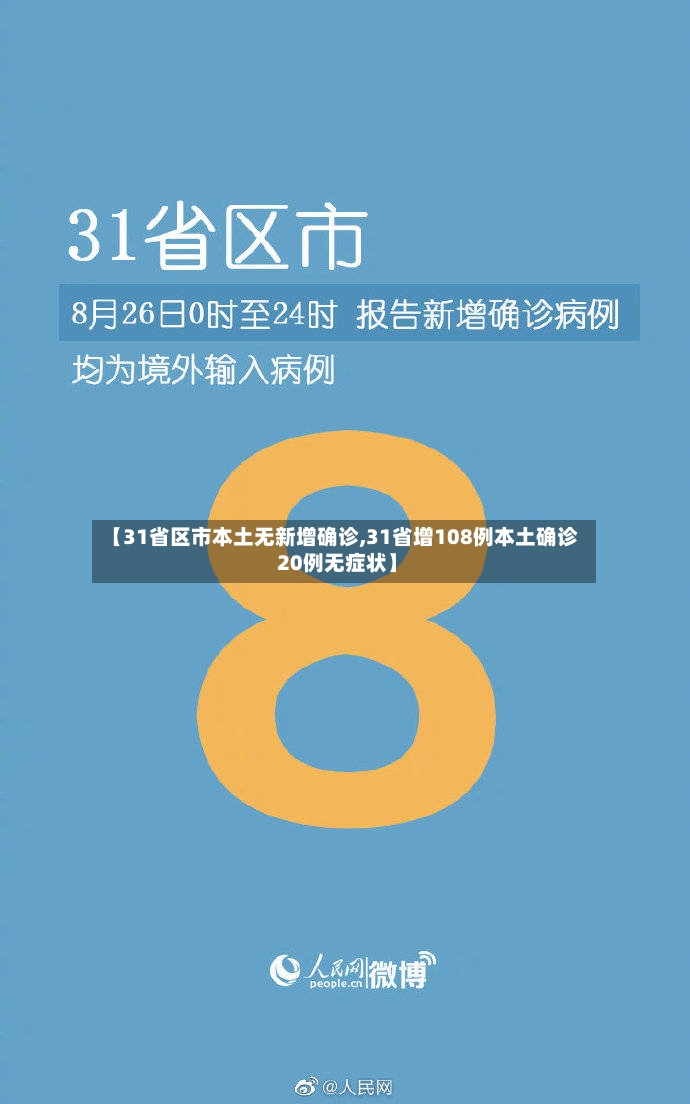 【31省区市本土无新增确诊,31省增108例本土确诊 20例无症状】