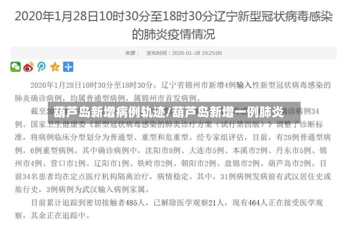 葫芦岛新增病例轨迹/葫芦岛新增一例肺炎-第2张图片